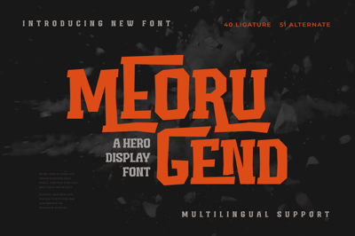 MEORU GEND | Display Hero Font Free Download