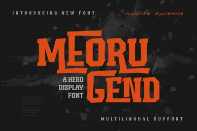MEORU GEND | Display Hero Font