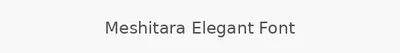 Meshitara Elegant Font