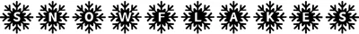 Mf Snowflakes Font