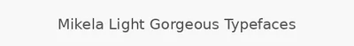 Mikela Light Gorgeous Typefaces
