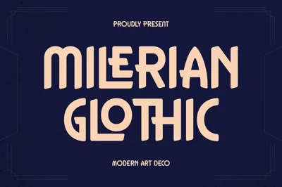 Milerian Glothic Modern Art Deco Font