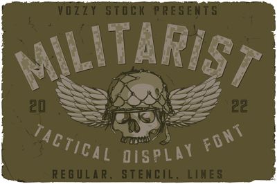 Militarist Font And Graphics Free Download