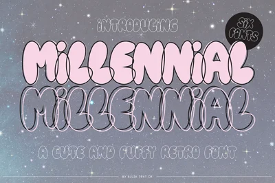 MILLENNIAL Trendy Y2K Graffiti Font