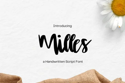 Milles - a Handwritten Script Font