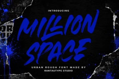 Million Space Urban Rough Font