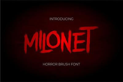 Milonet Horror Brush Font Free Download