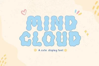 Mind cloud font.