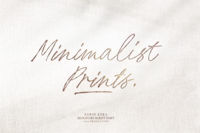 Minimalist Prints - Signature Script Free Download