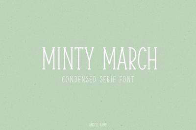 Minty March condensed serif font Free Download