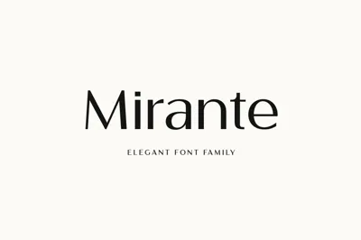 Mirante Elegant Font Family Free Download