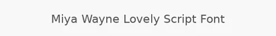 Miya Wayne Lovely Script Font