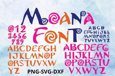 Moana Fonts in SVG-PNG-DXF Free Download