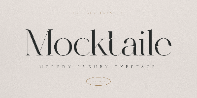 Mocktaile Typeface Free Download