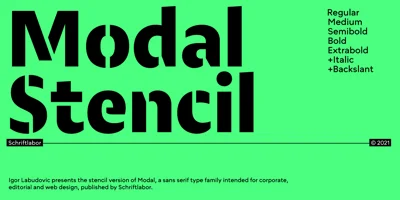 Modal Stencil Font