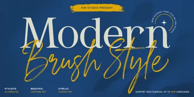 Modern Brush Style Font