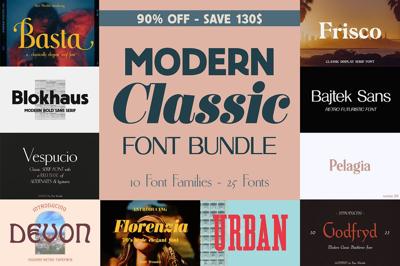 Modern Classic Font Bundle - 90% OFF Free Download