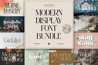 Modern Display Font Bundle 6 Free Download