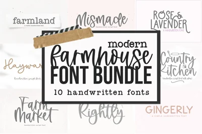 Modern Farmhouse Font Bundle