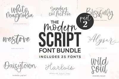 Modern Script FONT BUNDLE | Part 2