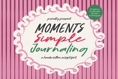 Moments Simple Journaling Script Font