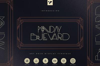 Monday Boulevard - Art Deco Typeface Free Download