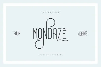 Mondaze Typeface - 4 Weights Font