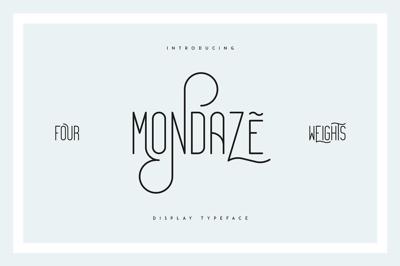 Mondaze Typeface - 4 Weights Free Download