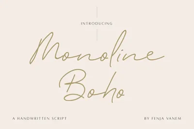 Monoline Boho | A Handwritten Script Free Download