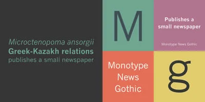 Monotype News Gothic Font