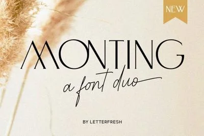 Monting Serif Script Modern Font Duo