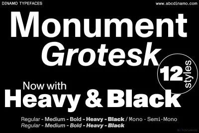 Monument Grotesk Free Font Font