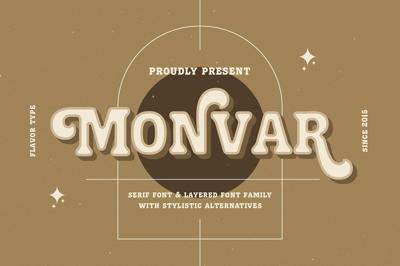 Monvar - Cooper Layered Fonts Free Download