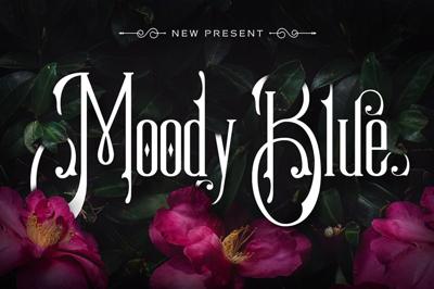 Moody Blue | An Elegant Vintage Font Free Download