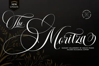 Moritza Script With Ornament Free Download