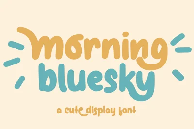 Morning Bluesky - Fun Font