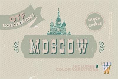 Moscow - OTF color font Free Download