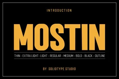 Mostin Typeface Font