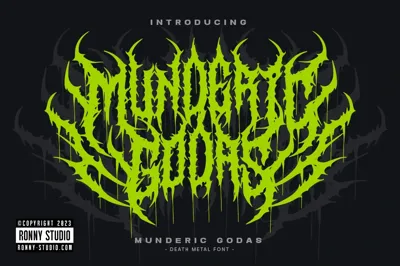 Munderic Godas Death Metal Font Free Download