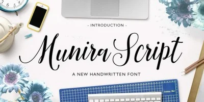 Munira Scrip Script Font Font