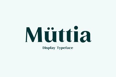 Muttia Display Typeface Free Download