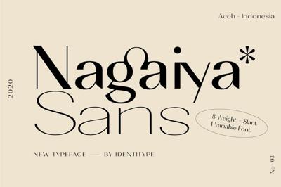 Nagaiya - Font Family With Variable Free Download