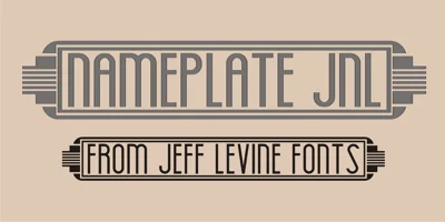 Nameplate JNL Font
