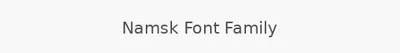 Namsk Font Family