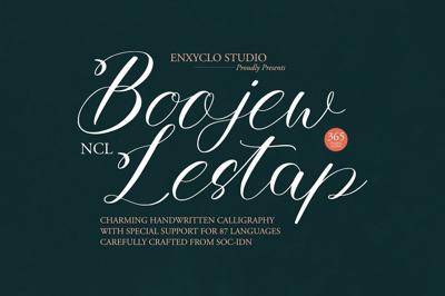 NCL BOOJEW LESTAP - Elegant Script Free Download