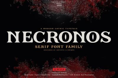 Necronos - Serif font family Free Download