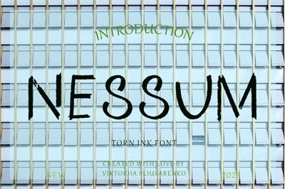 NESSUM - torn ink font Free Download