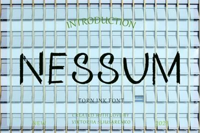 NESSUM - torn ink font