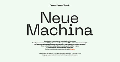 Neue Machina Font