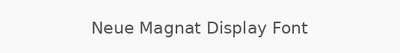 Neue Magnat Display Font